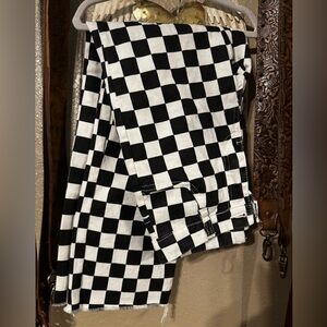 Checkered Black and White Pants